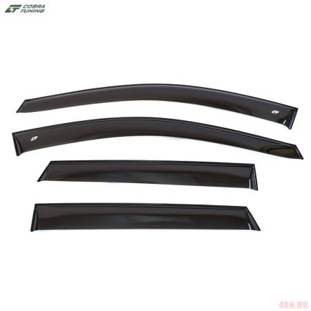 Дефлекторы боковых окон Cobra для Ford Focus 2 универсал (2005-2008) широкие № FE30804