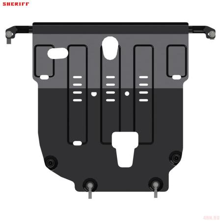 Защита двигателя и КПП для Kia Rio седан, хэтчбек (вкл. X-Line) (2017-2023) № 11.3322