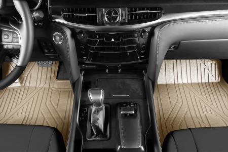 Коврики в салон 3D Kvest для Lexus LX (2015-2021) бежевые № KVESTLEX00002Kb2