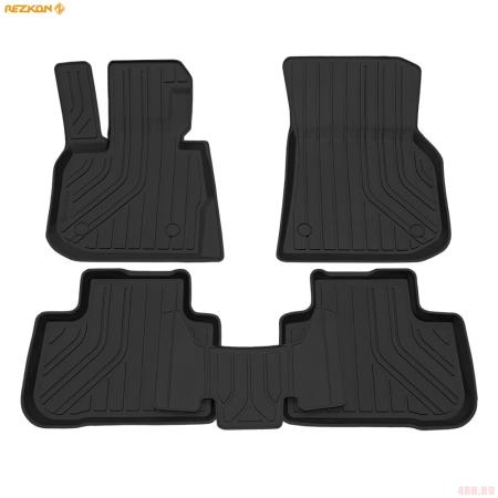Коврики салона Rezkon резиновые для BMW X3 (G01) (2017-2024) № 1010035300