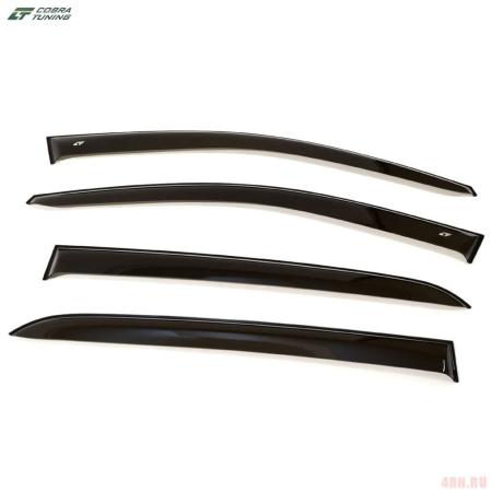 Дефлекторы боковых окон для SsangYong Actyon (2011-2020) широкие № SE30510