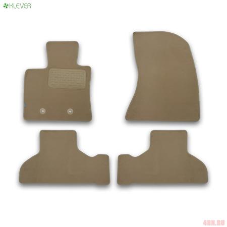 Коврики салона Klever текстильные Premium для BMW Х5 (F15) (2013-2018) бежевые № KLEVER04053722112kh