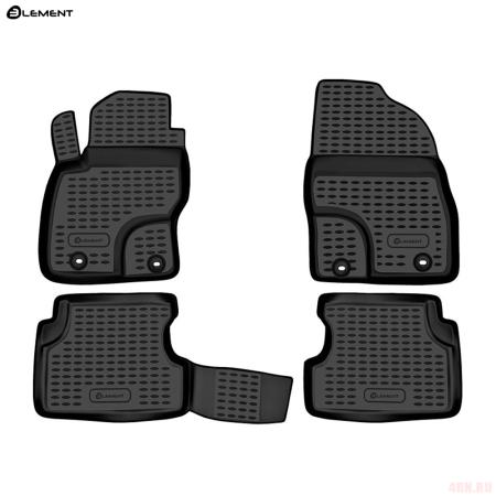 Коврики салона для Ford Focus 2 (2005-2010) с черным кантом № KANT.NLC.16.03.210.blk