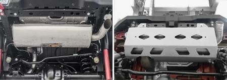 Защита глушителя для Jeep Wrangler (2017-2025) № 333.2750.1