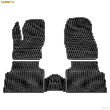 Коврики салона Rezkon EVA резиновые для Ford Kuga (2013-2019) с серым кантом № 9016020102
