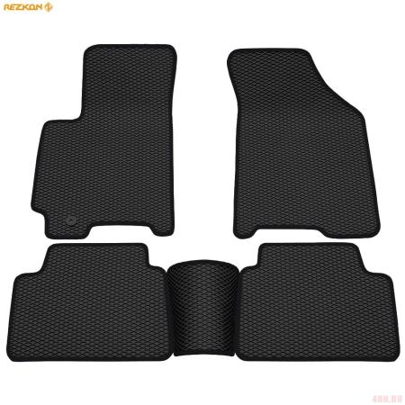 Коврики салона Rezkon EVA резиновые для Chevrolet Lacetti (2004-2013) с черным кантом № 9012025101