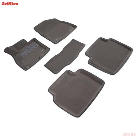 Коврики салона 3D текстильные для Mazda 6 (2013-2025) серые № 84123