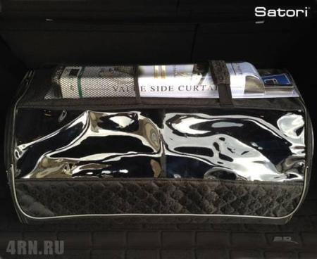 Органайзер в багажник большой '' Lw'' с прозрачным окошком (черный) 72х32х31см