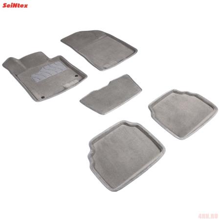 Коврики салона 3D текстильные для Kia K5 (2020-2025) серые № 96166