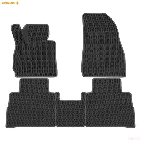 Коврики салона 3D EVA ромб резиновые для Exeed RX (2022-2025) с серым кантом № 9260020102