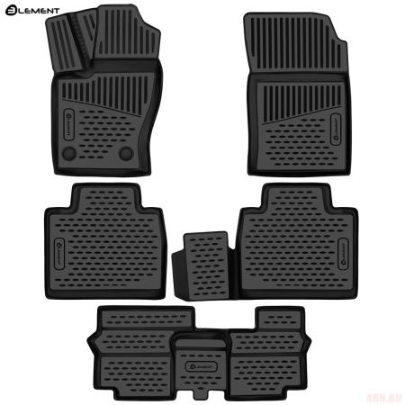 Коврики 3D салона для Haval H9 (2024-2025) 5 шт. № ELEMENT3DAN0935210k