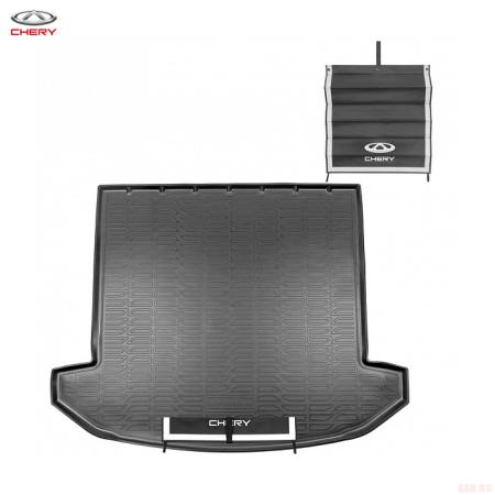 Коврик багажника оригинальный с защитным фартуком для Chery Tiggo 8 Pro Max (2022-2025) при сложенном 3-м ряде № NPPA001CCY07
