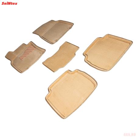 Коврики салона 3D текстильные для Lexus ES (2018-2025) бежевые № 97650