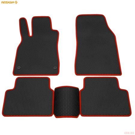 Коврики салона EVA резиновые для Renault Fluence (2010-2017) с красным кантом № 9029010104