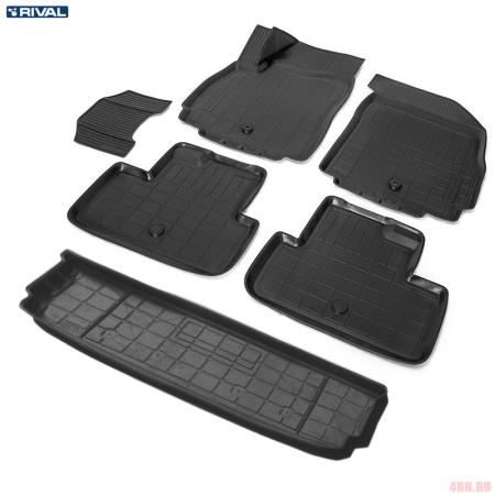 Комплект ковриков салона и багажника для Chevrolet Orlando 7 мест (2011-2015) № K11005004-1