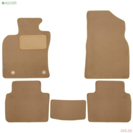 Коврики салона Klever текстильные Premium для Toyota Camry (2018-2024) бежевые № KLEVER044810022112kh