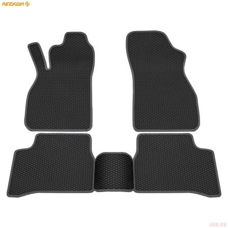 Коврики салона Rezkon EVA резиновые для Hyundai Accent (2001-2010) с серым кантом № 9020010102