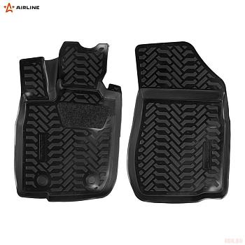 Коврики салона передние (3D с подпятником) для Lada (ВАЗ) Largus фургон (2012-2025) с высоким бортом № ACM-PS-05