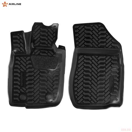 Коврики салона передние (3D с подпятником) для Lada (ВАЗ) Largus фургон (2012-2025) с высоким бортом № ACM-PS-05