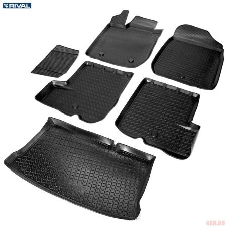 Комплект ковриков салона и багажника для Renault Sandero (2009-2014) № K14703002-1