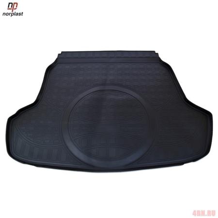 Коврик в багажник Norplast для Hyundai Sonata (LF) (SD) (2017-2019) (с выступом под запаску) № NPА00-Т31-621