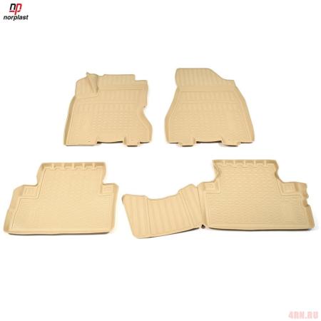 Коврики салона Norplast бежевые для Nissan X-Trail (2007-2014) № NPL-Po-61-81-B