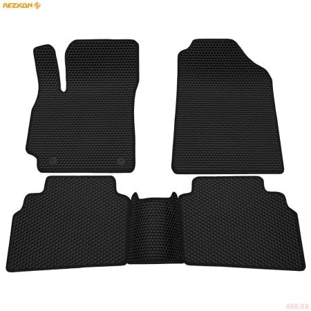 Коврики салона EVA соты резиновые для Kia Seltos (2020-2025) с черным кантом № 9121050101