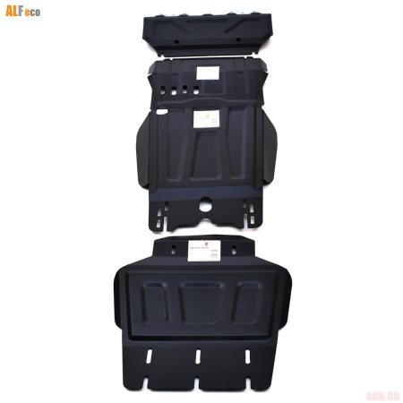 Комплект защиты днища для Mitsubishi L200 (2006-2015) 4 части № ALF14.08-14.09