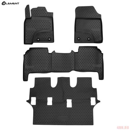 Коврики салона Element для Toyota Land Cruiser 200 (2012-2015) 3 ряда № NLC.48.53.210k