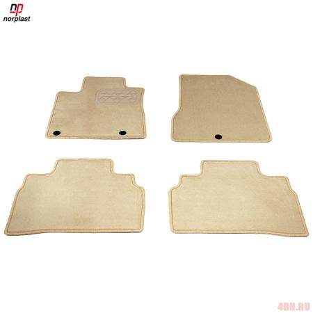 Коврики салона Norplast текстильные для Nissan Murano (2016-2022) бежевые № NPA00-VTe610-224-B