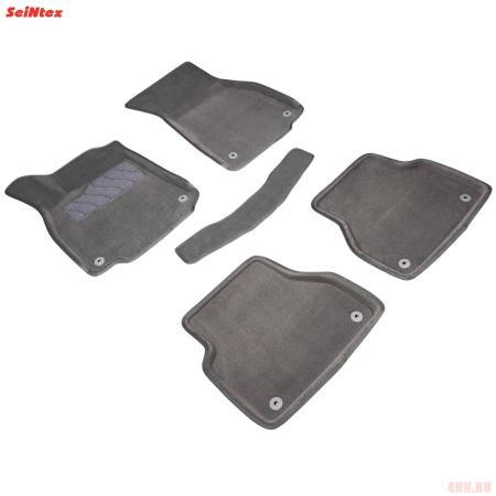 Коврики салона 3D текстильные для Audi A6 (C8) (2018-2025) серые № 95821