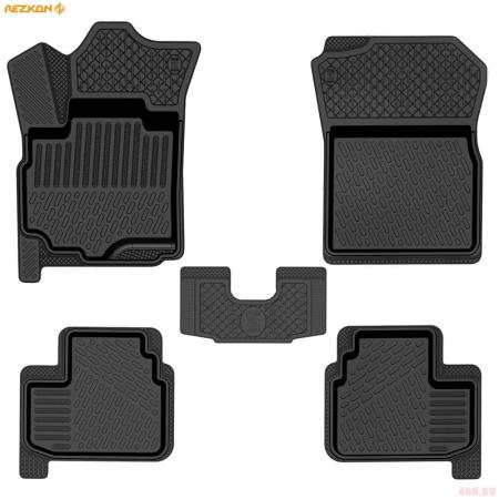 Коврики салона Rezkon резиновые для Suzuki SX4 (2006-2013) № 1033015100