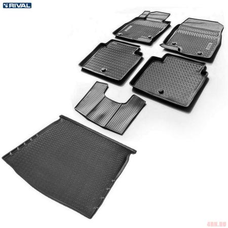 Комплект ковриков салона и багажника для Mazda 6 GJ седан (2013-2025) № K13802001-3
