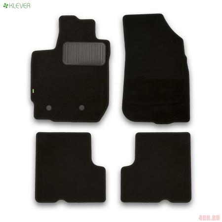 Коврики салона Klever текстильные Standart для Nissan Terrano (2014-2022) с ручкой для дистанц. откр. лючка бензоб. № KLEVER02365701210kh