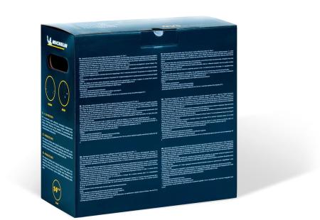 Колпаки колесные MICHELIN 14", "Космо", серебристо-черные, 4 шт. № 300270