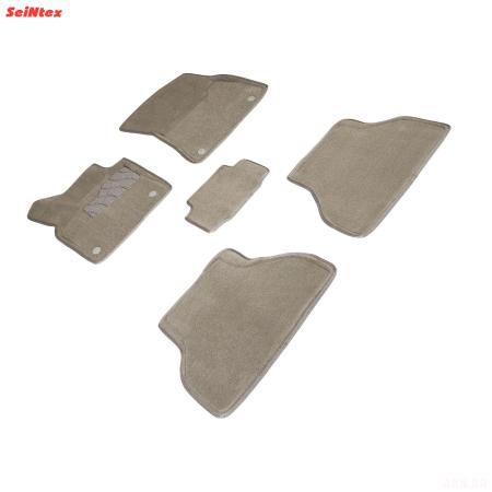 Коврики салона 3D текстильные для BMW X5 (E70) (2007-2014) бежевые № 316965