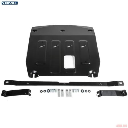 Защита картера и КПП "Цинк" для Hyundai Santa Fe (2018-2023) № ZZZ.2373.1