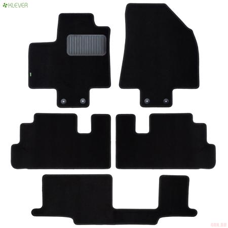 Коврики салона текстильные Standard для Nissan Pathfinder (2021-2025) 8 мест, 5 шт. № KLEVER0203606601210kh