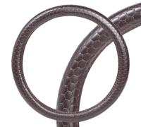 фотографии оплетка из искусственной кожи с тиснением, цвет  коричневый, 38 см / m