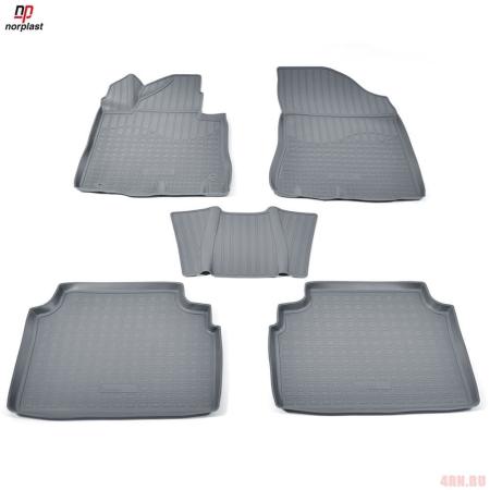 Коврики салона Norplast 3D для Kia K5 (2020-2025) серые № NPA11-C43-268-G