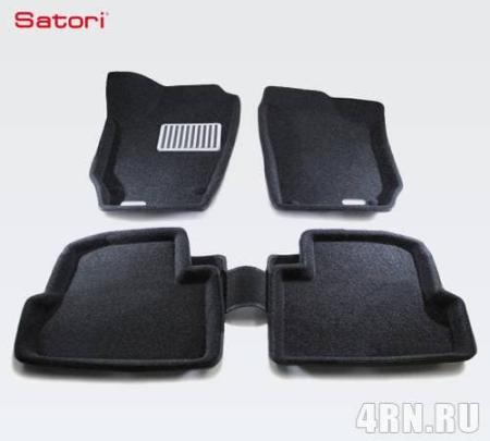 Коврики салона Satori Liner 3D Basic текстильные (металлический подпятник) для Volkswagen Polo хэтчбек (2010-2017) № SI 05-00209