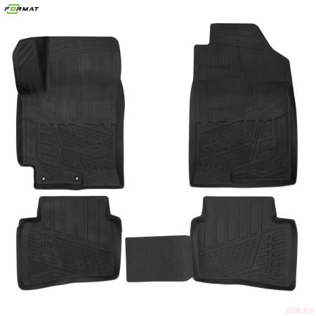 Коврики салона 3D для Hyundai Solaris (2017-2022) (противоскользящие шипы повышенная безопасность ПУ) № FORMAT.PRO2065210