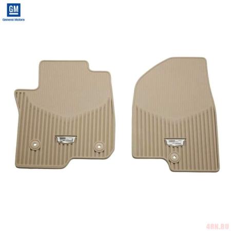 Коврики салона передние Премиум оригинальные для Cadillac Escalade (2020-2025) бежевые № 84725286