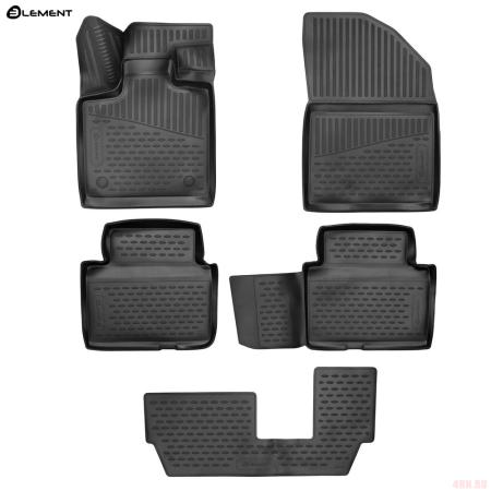 Коврики 3D салона для EXEED VX (2021-2025) 5 шт. № ELEMENT3DAN0020210k
