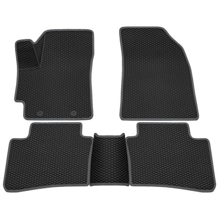 Коврики салона 3D Eva ромб резиновые для Hyundai Creta (2021-2025) с серым кантом № 9220065202