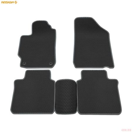 Коврики салона EVA cоты резиновые для Соты Toyota Camry (2011-2017) с серым кантом № 9134010202