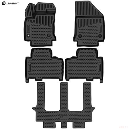 Коврики 3D салона для Geely Okavango (2020-2025) 5 шт. № ELEMENT3DA70258210k