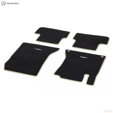 Коврики салона текстильные оригинальные для Mercedes В-Class (W246) (2011-2018) с бежевой окантовкой № A24668000488S68