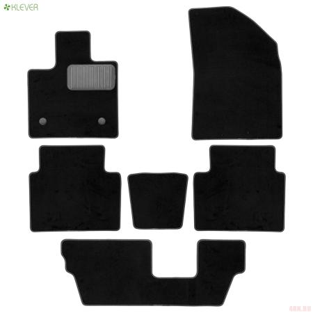 Коврики салона текстильные Premium для EXEED VX (2021-2025) 6 шт. № KLEVER0310600222110kh