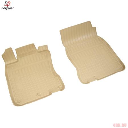 Коврики салона Norplast передние бежевые для Nissan Qashqai (2014-2021) № NPA10-C61-604-B